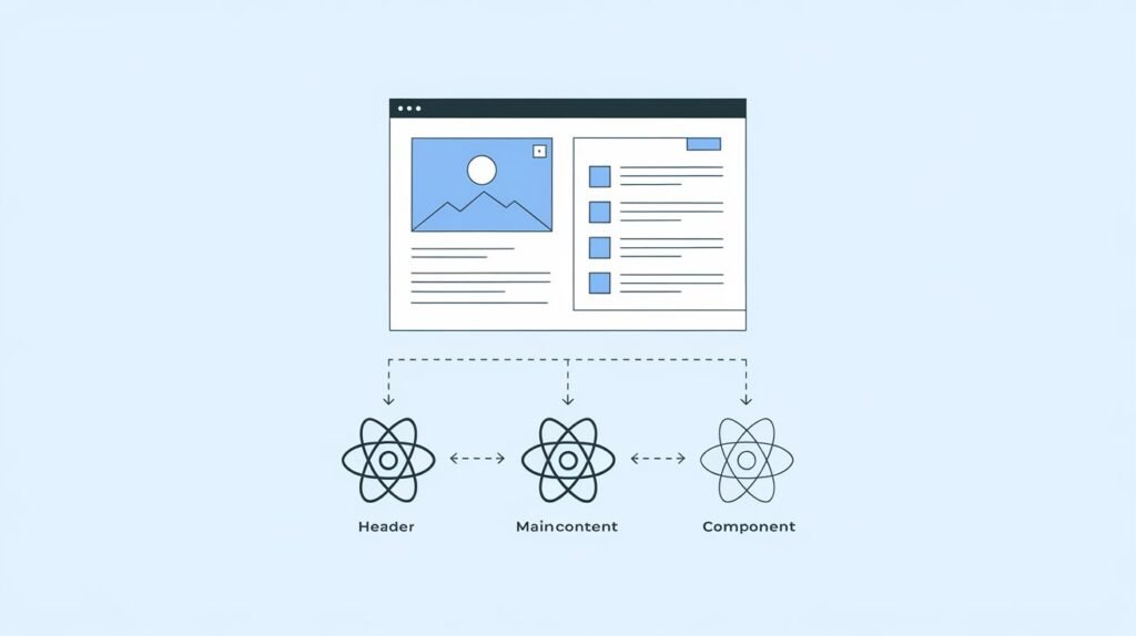 Example of a React component structure.