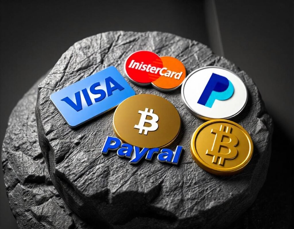 Zula Casino Icons of various payment methods, including credit cards, PayPal, and Bitcoin.