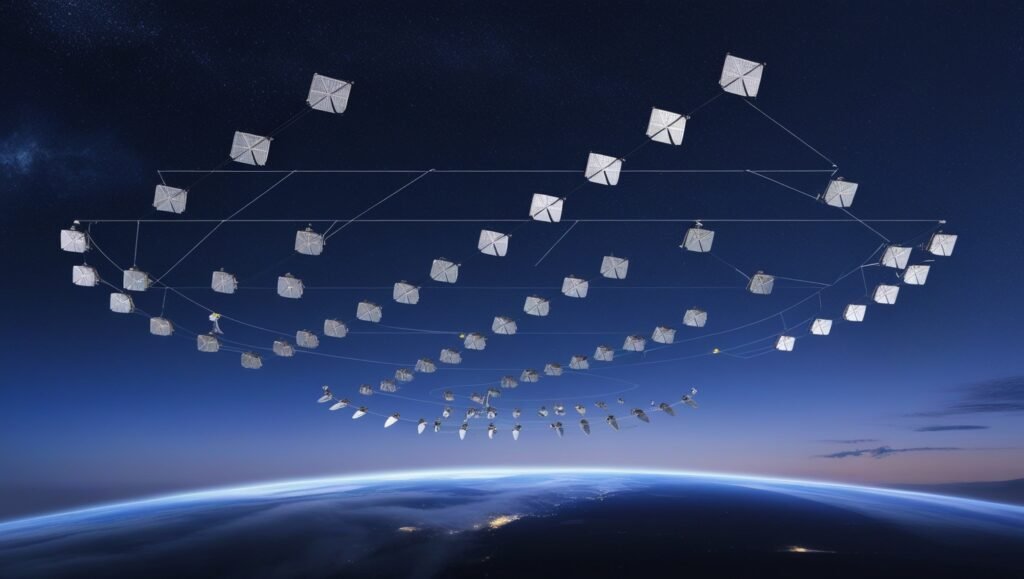 Starlink Pakistan Satellite constellation in low Earth orbit